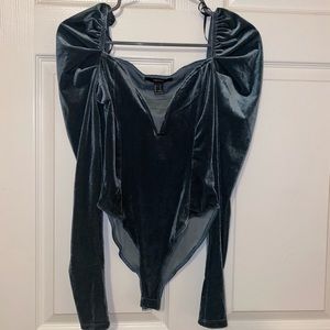Forever 21 velvet body suit